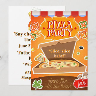 Slice, Slice Baby! Pizza-Party-Einladung 