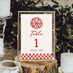 Slice Slice Baby Pizza Themed Party Tischnummer