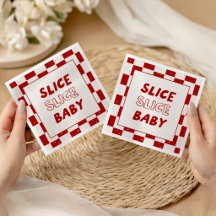 Slice Slice Baby Rotes Baby Shower Italienisch