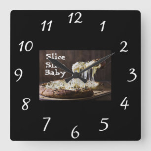 Slice Slice Baby-Uhr Quadratische Wanduhr