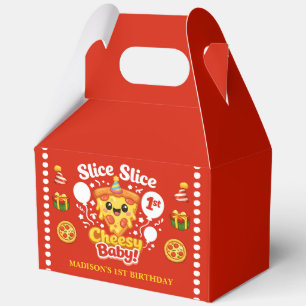 Slice Slice Cheesy Baby Pizza 1. Geburtstag groß Geschenkschachtel