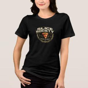 Slice Society Luxe Pizza Streetwear-Abzeichen-T-Sh Tri-Blend Shirt