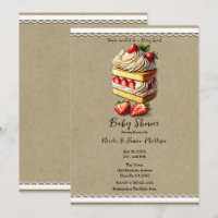 Slice Strawberry Shortcake Babydusche