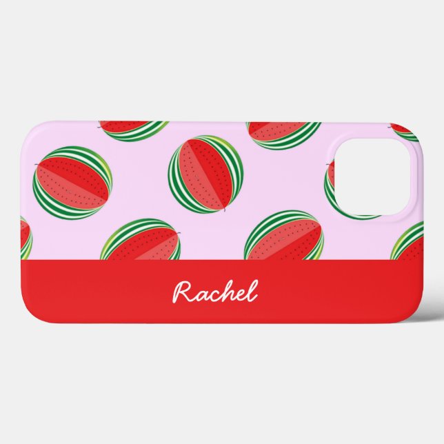 Sliced watermelon pattern on pink Case-Mate iPhone hülle (Rückseite (Horizontal))
