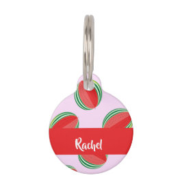 Sliced watermelon pattern on pink haustiermarke