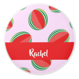 Sliced watermelon pattern on pink keramikknauf