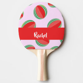 Sliced watermelon pattern on pink tischtennis schläger
