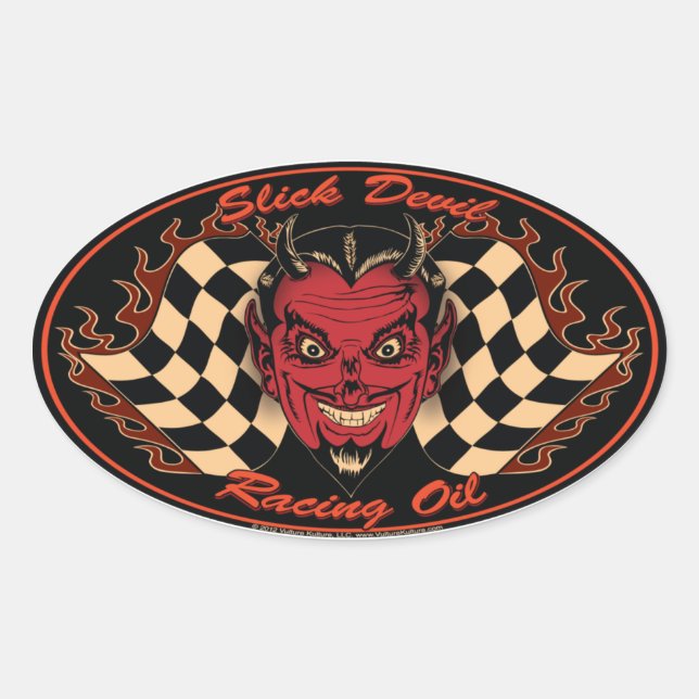 Slick Devil Motoröl Aufkleber (Vorderseite)