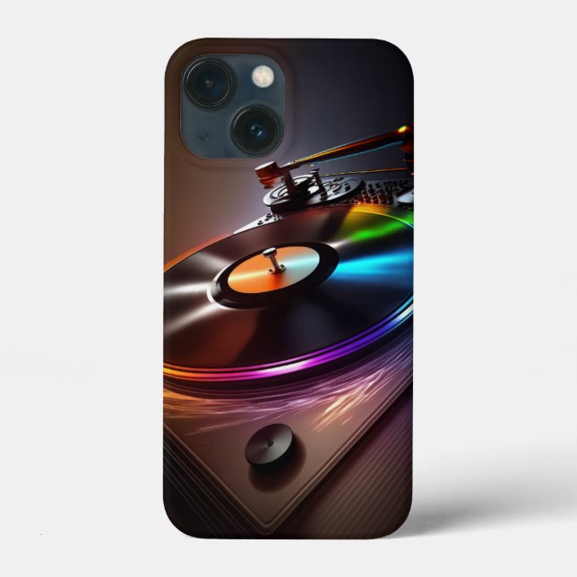 Slick DJ Turntable Spinnen Vinyl Platten Case-Mate iPhone Hülle (Rückseite)