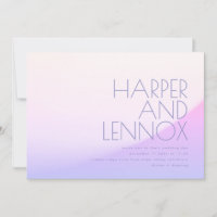Slick Ombre Gradient Lila Mist Tropical Wedding
