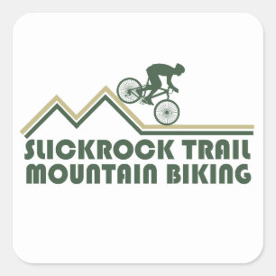 Slickrock Trail - Mtb Mountainbike fahren Quadratischer Aufkleber