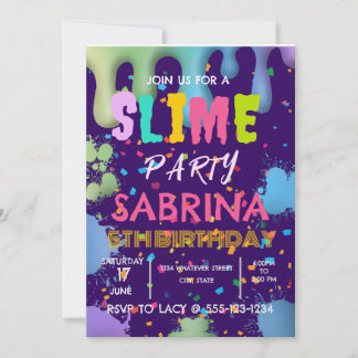 Slide Birthday Party Custom Einladung