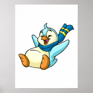 Sliding blue Bruce Poster