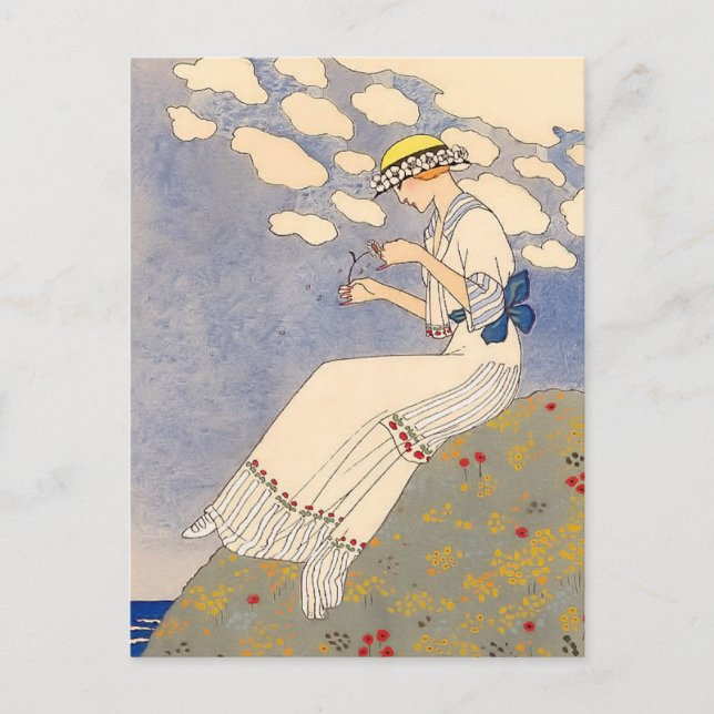 Slightly von George Barbier Postkarte (Vorderseite)