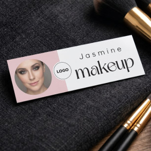 Slim Blush Pink Beauty Professional MUA Foto Qr Namensschild