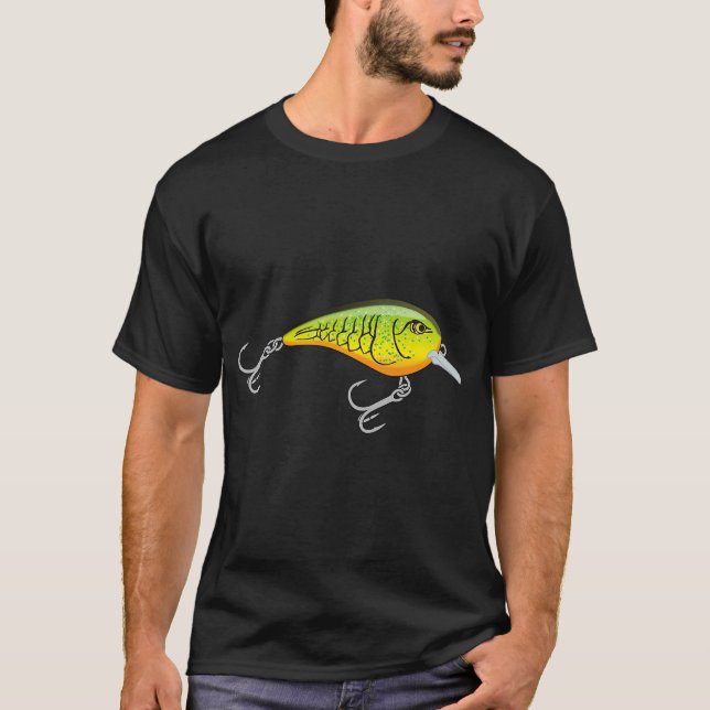 Slim Craw Crankbait Angelköder - Chartreuse Root T-Shirt (Vorderseite)