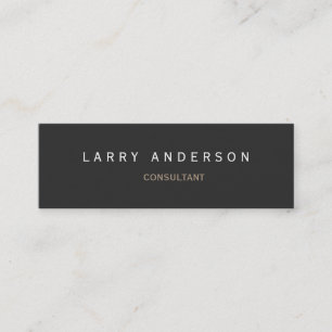 Slim Double-side Gray Consultant Business Card Mini Visitenkarte