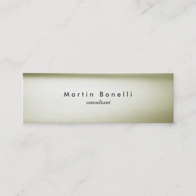 Slim Einzigartig Moderne Minimalistische Schlichte Mini Visitenkarte (Vorderseite)