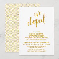 Slim Gold Zickzack haben wir Post Wedding Party