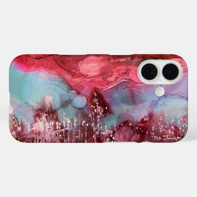 Slim Red World Phone Case iPhone 16 (Rückseite (Horizontal))