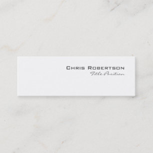 Slim Script Schwarz-weiß Charming Business Card Mini Visitenkarte