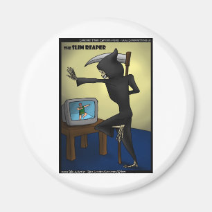 Slim Sensenmann Funny Gifts Karten und T-Shirts Magnet