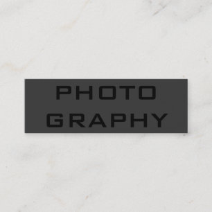 Slim Simple Black Out Fotograf Business Card Mini Visitenkarte
