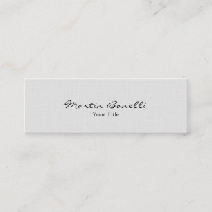 Slim Stylische Linen Gray Trendy Business Card Mini Visitenkarte