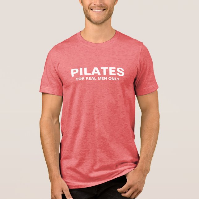 Slim-T - Shirt | Pilates nur für echte Männer (Vorderseite)