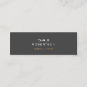 Slim Trendy Gray Attractive Business Card Mini Visitenkarte
