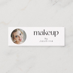 Slim White Clean Beauty Professional MUA Foto-QR Mini Visitenkarte