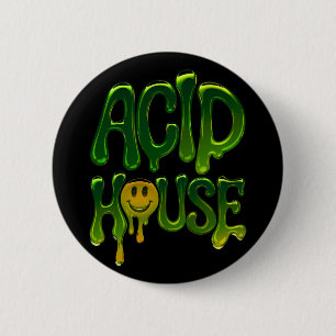 Slime Acid House Rave Electronic Music Lovers Stic Button
