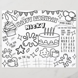 Slime Anniversaire de la fête Coloration Page Acti