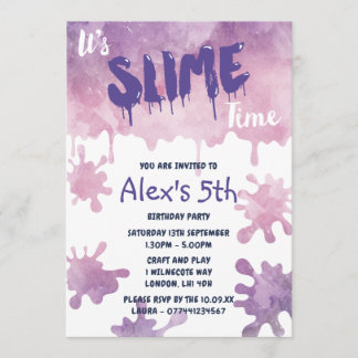 Slime Party Geburtstagseinladungen Einladung