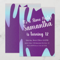 Slime Party Ombre Tropfens Birthday Sparkle Lila