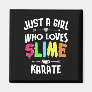 Slime und Karate-Grafik für Mädchen Magnet