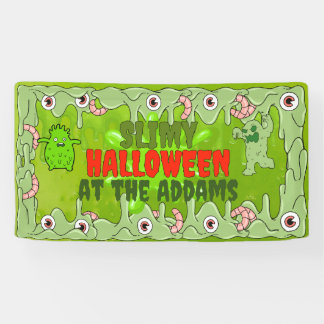 Slimy Halloween Banner
