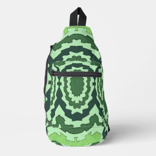 Sling Bag, Ein Retro-grünes, klassisches Design Crossbody Bag