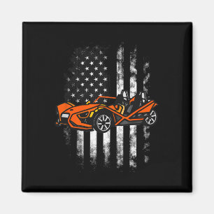 Slingshot Car American USA Flag 4. Juli Magnet