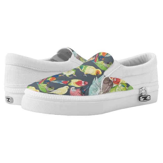 Slip-On Petits perroquets d'aquarelle (Paire)