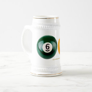 SlipperyJoe 69 harter Billardtisch zwei Billardkug Bierglas