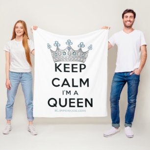 SlipperyJoe Behalte Calm Queen Königsschmuck Fleecedecke