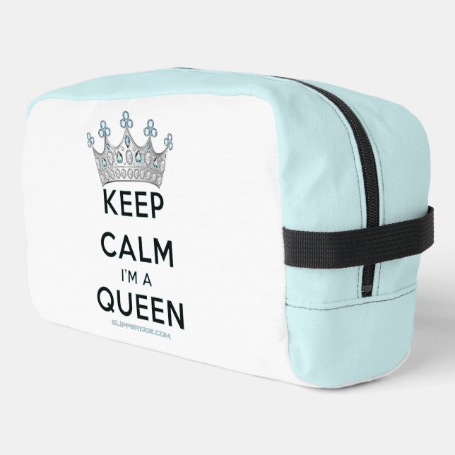 SlipperyJoe Behalte Calm Queen Königsschmuck Waschbeutel (Linke Seite)