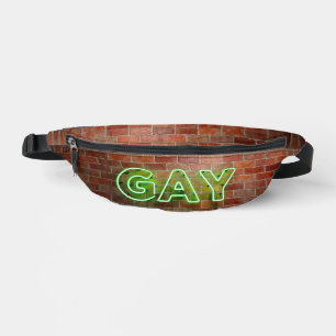 SlipperyJoe beleuchtet Gay Neon-Zeichen hell leben Bauchtasche
