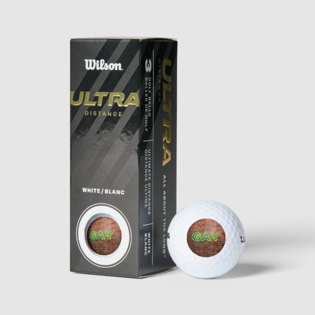 SlipperyJoe beleuchtet Gay Neon-Zeichen hell leben Golfball (Verpackungen)