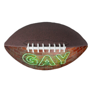 SlipperyJoe beleuchtetes schwules Neon-Schild hell Football