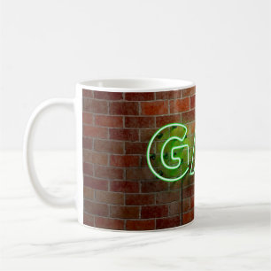 SlipperyJoe beleuchtetes schwules Neon-Schild hell Kaffeetasse
