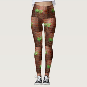 SlipperyJoe beleuchtetes schwules Neon-Schild hell Leggings