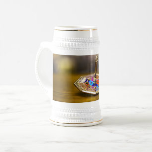 SlipperyJoe Chanukka-Dreidel-Geschenk achteckiger  Bierglas
