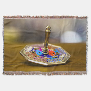 SlipperyJoe Chanukka-Dreidel-Geschenk achteckiger  Decke